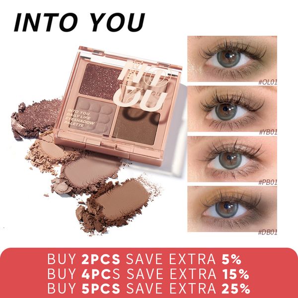 Тени для век в палитру теней для век 4 цвета косметика вещества Shimmer Eye Palette Daily Makeup для женщин 230715