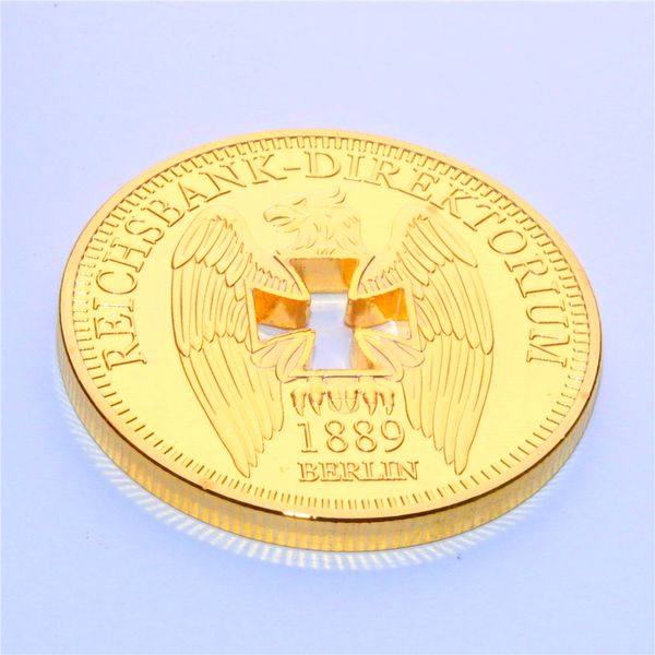 Германия 1889 г. WW II Германии Reichsbank Direktorium Hollow Cross Eagle Souvenirs Moins Коллекционеры с коробкой для подарочной капсулы монет