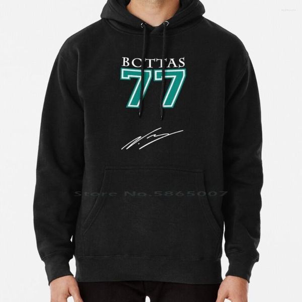 Moletons Masculinos Valtteri Bottas Signature-2023 Suéter com Capuz 6xl Algodão Equipe Mundial de Fórmula Car 2023 F 1 Racing