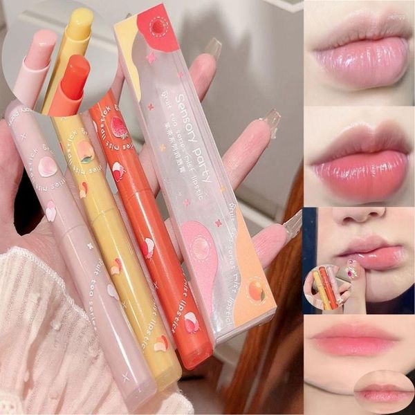 Lipgloss Frucht Feuchtigkeitsspendender Lippenstift Basisglasur Transparent Wasserdicht Langanhaltend Verblassen Linien Erweichen Keratin Kosmetik