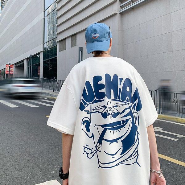 T-shirt da uomo SYUHGFA Smoking John Men Tshirt Oversize Divertente Anime Top Streetwear 2023 Abbigliamento estivo Hip Hop Uomo Casual Tee