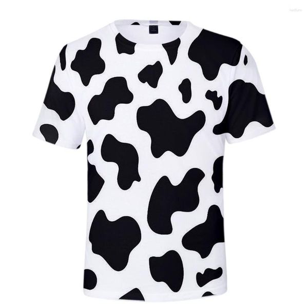 Herren T-Shirts Lustiges Milchkuh-Muster-Hemd Cartoon-Kind-T-Shirt Lässige Kinder-Sommer-Kurzarm-T-Shirt Persönlichkeitsoberteile