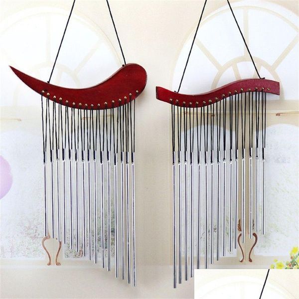 Itens Novidade Tubo Mti Retro Sinos de Vento Registro de Madeira Sólida Sinos Pendurados Decoração de Casa Presente de Aniversário Windchimes 9 3Yl Ww Drop Delivery Gard Dhdfg