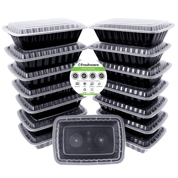 Einwegbehälter zum Mitnehmen, 15 Stück, 1 Fach, Bento-Lunchbox mit Deckel, stapelbar, wiederverwendbar, mikrowellen-, spülmaschinen- und gefriergeeignet, für die Zubereitung von Mahlzeiten, Portion C 230714