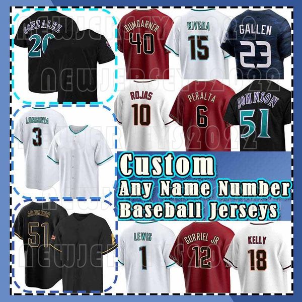 51 Randy Johnson Beyzbol Forması 20 Luis Gonzalez Mesh 23 Zac Gallen 7 Corbin Carroll 1 Kyle Lewis 3 Evan Longoria 35 Joe Mantiply 12 Lourdes Gurriel Jr.24 Kyle Nelson