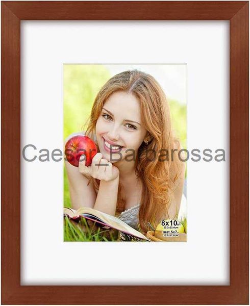 Cornici 8X10inch Cornici in legno naturale ic Cornice per foto da appendere a parete con cornice in plexiglass Photo Decor Brown x0715