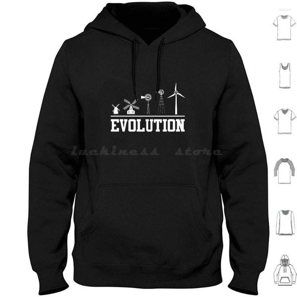 Männer Hoodies Wind Turbine Geschichte Saubere Energie Umwelt Liebhaber Hoodie Baumwolle Langarm Windmühle