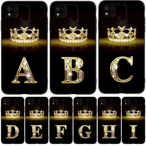 Para Xiaomi Redmi 10A 10C Case Back Cover Phone Bag Tpu Soft Silicon Protective Bumper Black Gold Letters