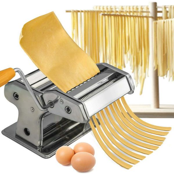 Fabricantes de macarrão manual Luxuosa espessura ajustável máquina rolo fabricante de macarrão fazendo delicioso espaguete fettuccini lasanha ou bolinho de massa 230714