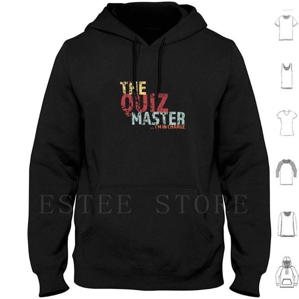 Erkek Hoodies Quiz Master Pub Takımı Uzun Kollu Trivia Bar İçecek Bira Masa Tavsiye Booze