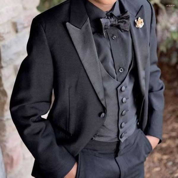 Erkek Suit (Ceket Yelek Pantolonu) Şık 3 Parçalı Düğün Takım Seti Erkek Smokin İşi Formal Kıyafet Erkekler için 2023 Birçok Renk