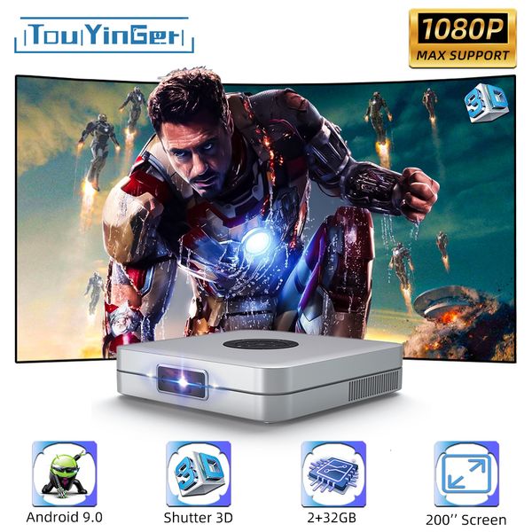 Altri dispositivi elettronici TouYinger K2 DLP Bluetooth Android beamr Proiettore intelligente portatile Video 2 GB di RAM 32 GB ROM mini home theater Smartphone 3D 5g wifi 230715