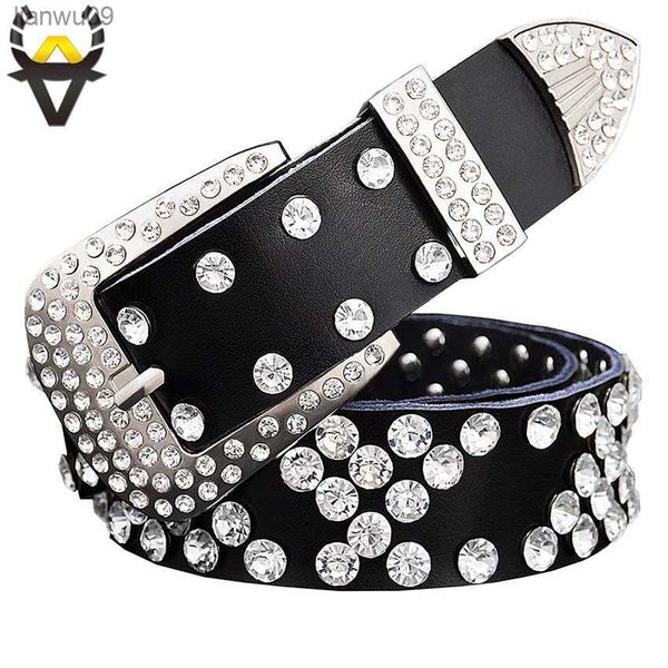 Cintura in vera pelle di strass moda per uomo Cinture di lusso firmate per donna Cinturino unisex in pelle di mucca di qualità Larghezza 33 cm L230704