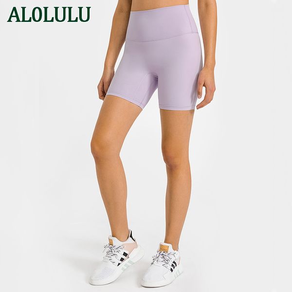 Al0lulu йога с твердым цветом йоги шорты с трудным растяжением спортивной фитнес