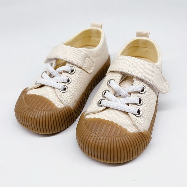 Spor ayakkabı kızlar tuval ayakkabı çocuklar için gündelik bahar sonbahar siyah koşu çocuklar yumuşak rahat bebek erkekler düz 1 3 year 230714