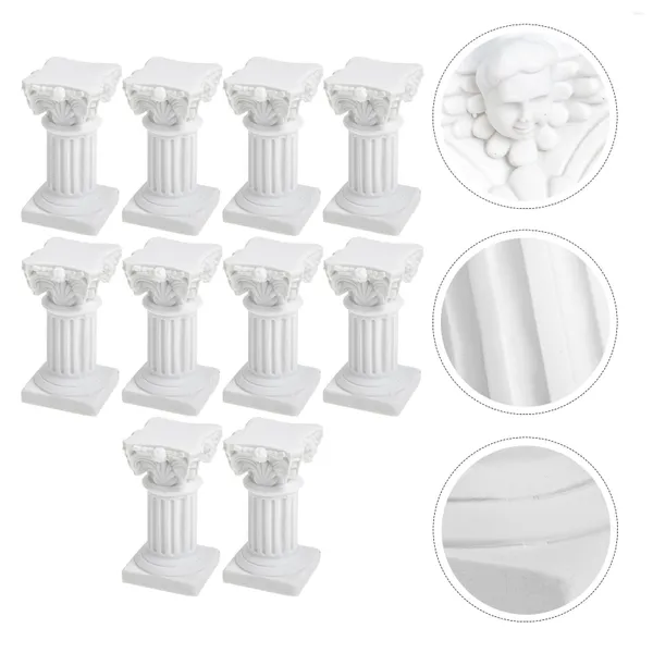 Castiçais 10 Pcs Mini Suporte para Bolo Coluna Micro Suportes de Paisagem Resina Castiçais Decorações Suprimentos para Casa Festa de Bebê