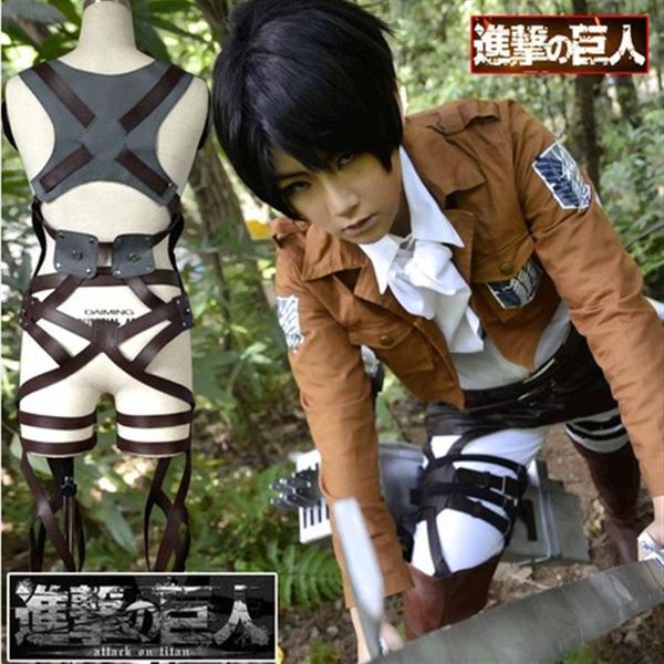 Novo Anime Attack on Titan Shingeki no Kyojin Levi Eren Mikasa Cosplay Costumes Trajes Halloween Trajes para Mulheres Homens Personalizados Qualquer 238h