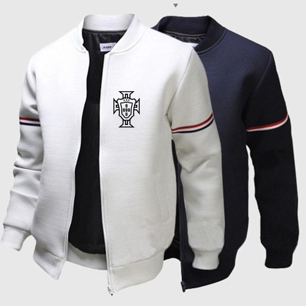 Coletes futebolista portugal 2023 masculino novo de alta qualidade mangas compridas casaco em torno do pescoço jaqueta de vôo moda casual streetwear roupas superiores