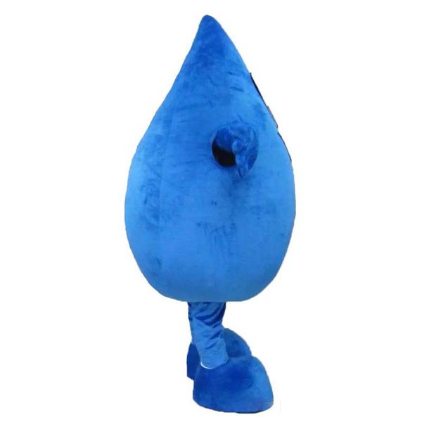 2019 Korting fabriek volwassen blauw Water-drop Mascottekostuums Fancy dress Cartoon Kostuums 306t