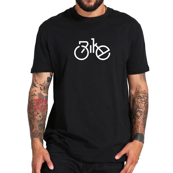 Fahrrad-T-Shirt aus 100 % Baumwolle, originelles Design, Logo-Druck, cooles kreatives Design, Tops, T-Shirt, Sommer, einfaches Grafik-T-Shirt