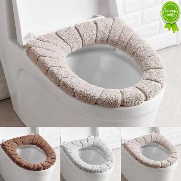 Nuovo coprisedile universale in acrilico Coprisedile invernale addensato Tappetino lavabile Coperchio copriwater Closestool Tappetino Custodia Accessori per il bagno