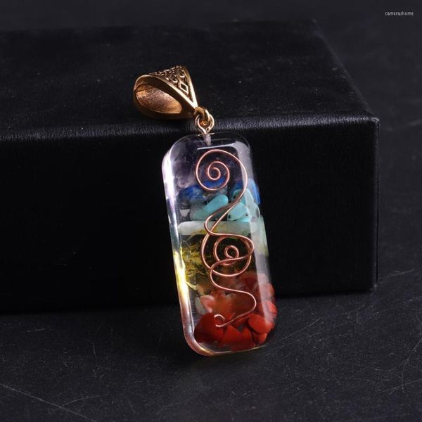 Colares Pingente Gota Energia Orgone Colar Pedra Natural Chakra Reiki Jóias Pêndulo Radiestesia Quartzo Amuleto