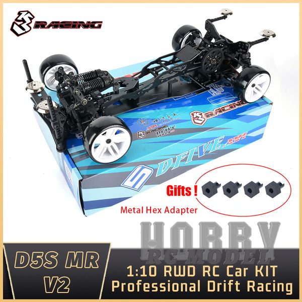 Электрический RC Car 3racing Sakura D5 S MR V2 Kit 1 10 Electric Electric Demote Control Модель Flat Road Drift Ricing для взрослого ребенка Toys 230714