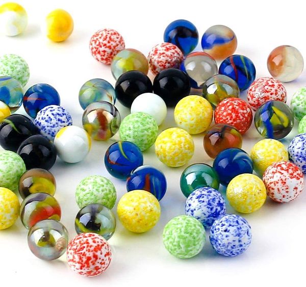 Palloncini per feste 60 pezzi di marmo di vetro colorato 16MM marmo sciolto gioco di marmo per bambini giocattoli fai da te e decorazioni per la casa 230714