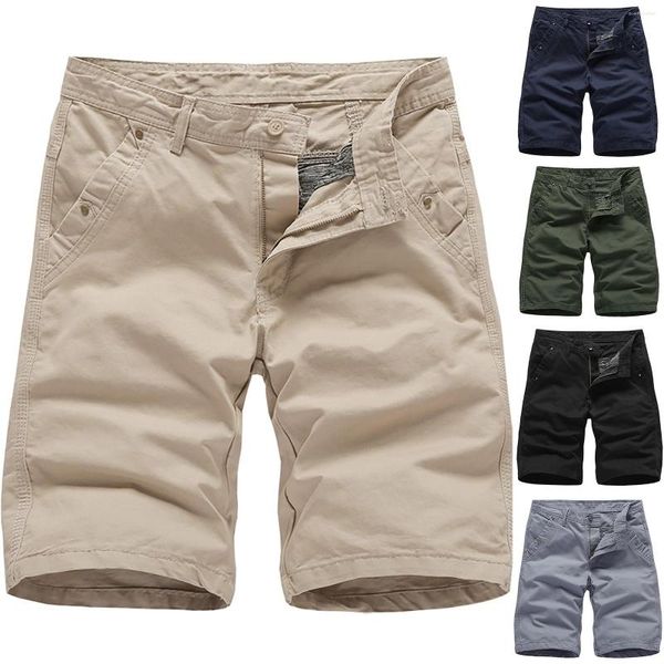 Herren Shorts 2023 Cargo Hohe Qualität Schwarz Militär Casual Baumwolle Sommer Strand