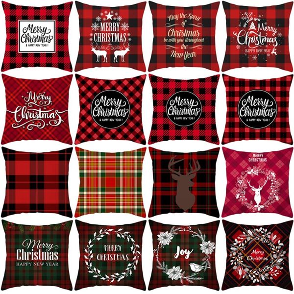 Fronhas de Natal Feliz Decoração de Natal Para Casa Sofá Fronha Noel Presentes de Natal Navidad Xmas Cristmas Decor180P