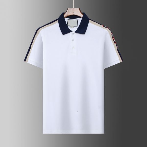 Mens Stylist Polo Shirts Luxury Italy Men Clothes Short Sleeve Fashion Casual Men high-end 100% algodão Summer T Shirt Muitas cores estão disponíveis Tamanho M-3XL frete grátis