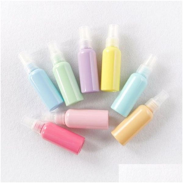 Embalagem Garrafas Portáteis 50Ml Por Plástico Fácil de Carregar Recipientes Colorf Aroon Colors Spray Bottle Creative 0 65Zh Bb Drop Delivery Dhs6G