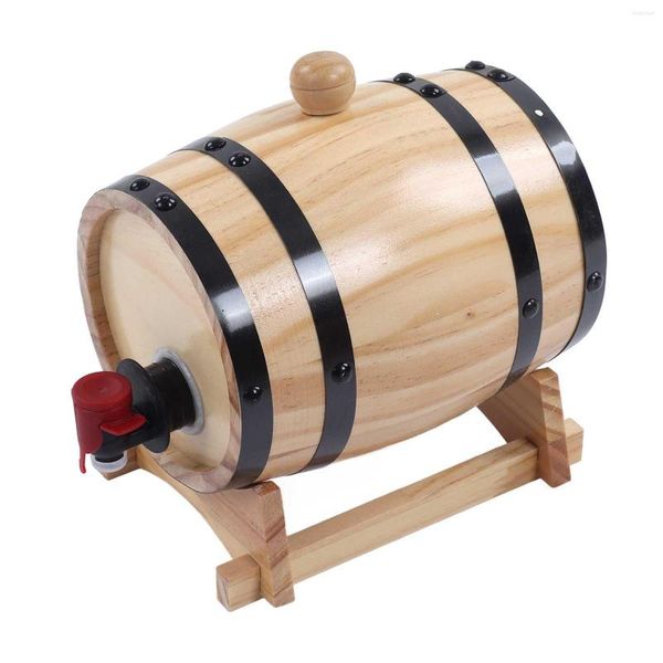 1/3/5 L Botte di birra in legno Whisky Vino autoprodotto Pino Invecchiamento Ornamenti decorativi Birra fatta in casa