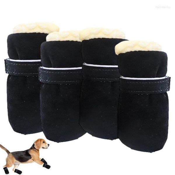 Roupa para cachorro Cachorro Botas de neve Quentes e antiderrapantes Botinhas antiderrapantes Proteção para os pés Sapatos para animais de estimação à prova de vento para inverno frio