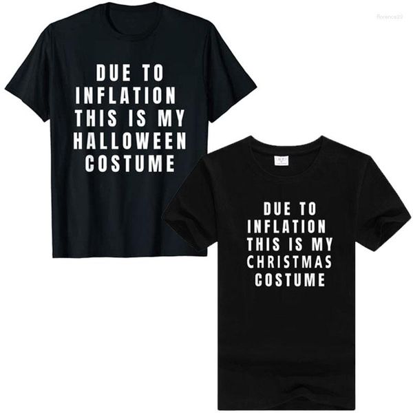Мужские рубашки из инфляции это мой костюм на Хэллоуин Рождественский одежда Саркастические высказывания Цитата