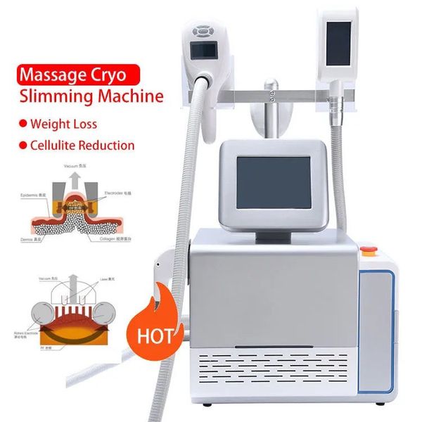 Cryo thérapie 360 Machine de criolipolyse de refroidissement minceur Machine de cryolipolyse de gel de graisse corporelle avec 4 poignées Cryo