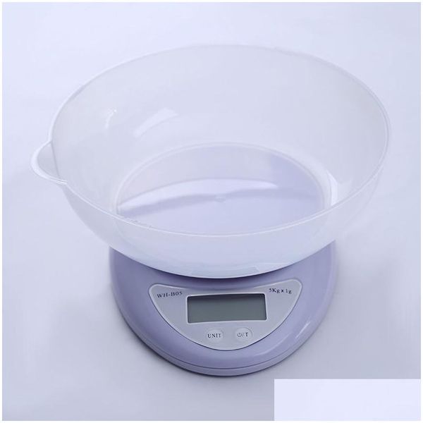 Waagen Kleine tragbare LCD-Digitalwaage 5 kg/1 g 1 kg/0,1 g Küchenlebensmittel Präzises Kochen Backen Nce Messgewicht 180 J2 Dro Dhdhy