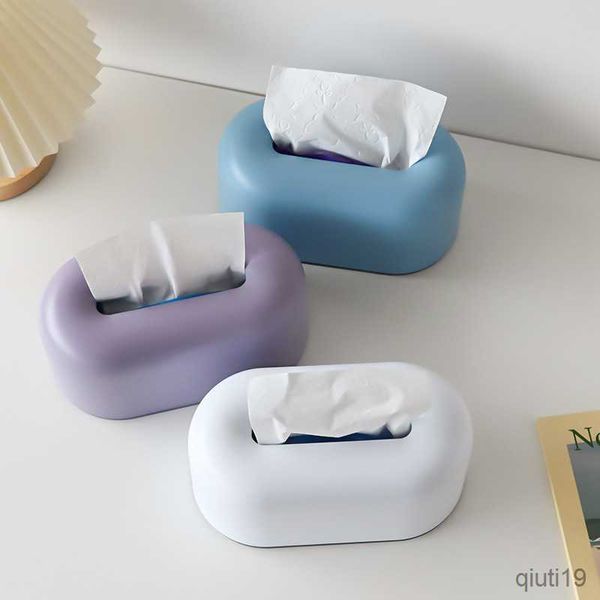 Caixas de lenços de papel Guardanapos criativos sala de estar mesa de centro Caixa de lenços de plástico quarto de mesa dispensador de guardanapos à prova d'água cozinha banheiro porta papel R230715