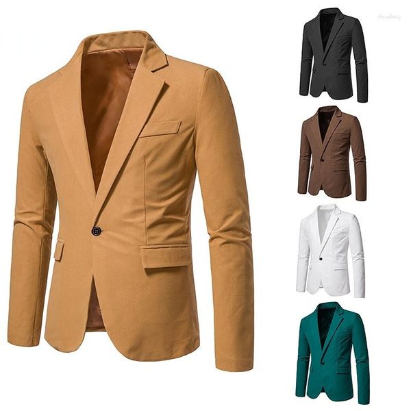 Ternos masculinos estilo bonito blazers de um botão para homens camurça veludo lapela padrinhos homem homem jaqueta de casamento