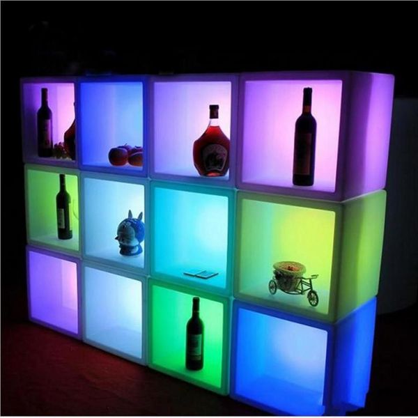 Verkauf von LED-Möbeln, wasserdicht, LED-Vitrine, 40 cm x 40 cm x 40 cm, bunt, verändert, wiederaufladbar, Schrank, Bar, KTV, Disco, Party, dec266f