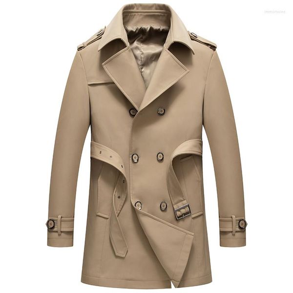 Мужские траншеи Coats 2023 Дворовоображенное осеннее пальто мужчин