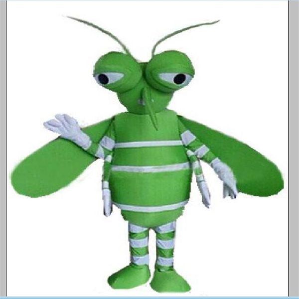 2019 Costume della mascotte della zanzara verde di Halloween Cartone animato Estate skeeter Personaggio a tema anime Festa di carnevale di Natale Fantasia 247s