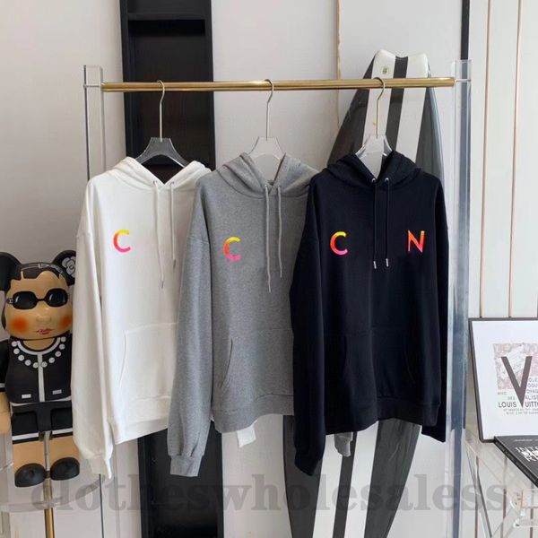 Tasarımcı Hoodie Erkek Hoodies Kadınlar Sonbahar/Kış High Street Moda Markası Seline Mektup Baskı Gevşek ve Çok Yönlü UNISEX HOVENED STEATSHIRT Pamuk Üstü