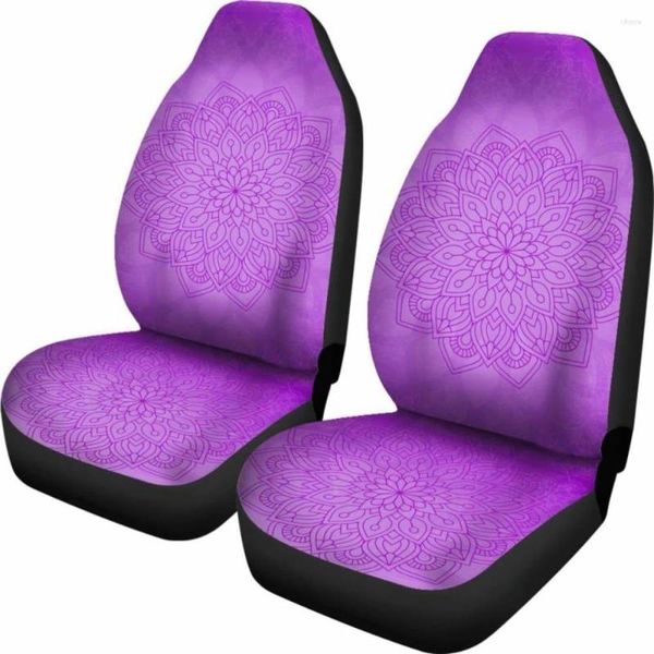 Coprisedili per auto Mandala Chakra Purple 202820 Confezione da 2 Cover protettiva anteriore universale