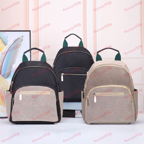 Двойной плечо стиль моды сумки роскошной рюкзак для студентов -дизайнер школьной сумки маленькие задние пакеты многослойные Zipper Pocket Randapsack