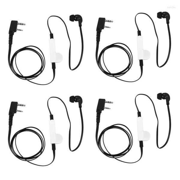 Pin Noodle Style Earbud Kulaklık K Baofeneng UV5R BF-888S için Kulak Kulaklığı Radyo Siyah Tel
