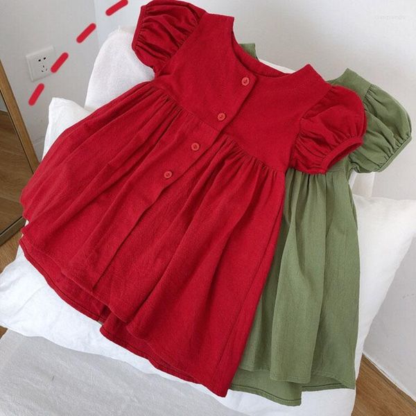 Mädchen Kleider Baby Kleid Mode Kinder Sommer Kleidung Prinzessin Mädchen Solide Böhmischen Strand Kleinkinder Casual Rot Blau