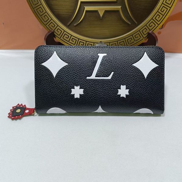 Damen-Geldbörse mit Reißverschluss, Designer-Clutch aus mattem Leder, hochwertige Brief-Geldbörsen mit Originalverpackung
