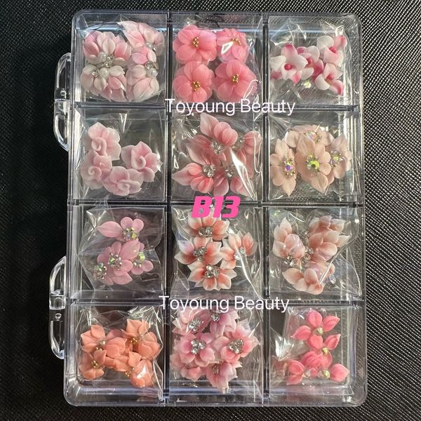 Adesivi Decalcomanie 50 PZ Per Scatola Gioielli Fatti A Mano Kawaii nail art charm Adesivi 3D Fiori Acrilici per Unghie 230715