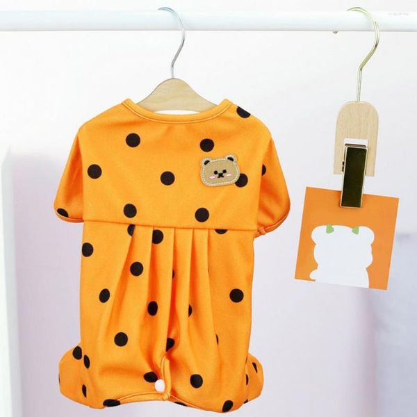 Abbigliamento per cani Tuta adorabile per animali domestici Pigiama leggero Comodo cucciolo a pois Vestito da salotto a quattro zampe